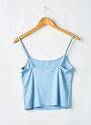Top tissage jersey fines bretelles bleu PULL & BEAR femme