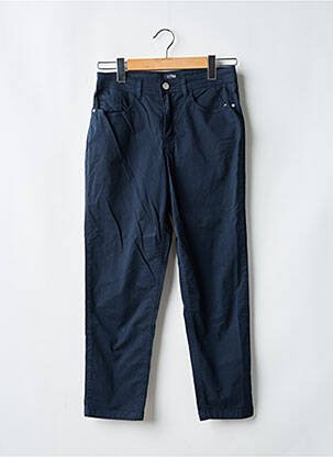 Pantalon slim tissage popeline taille normale bleu TBS femme