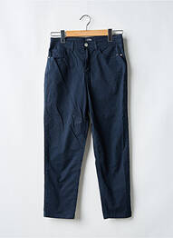 Pantalon slim tissage popeline taille normale bleu TBS femme