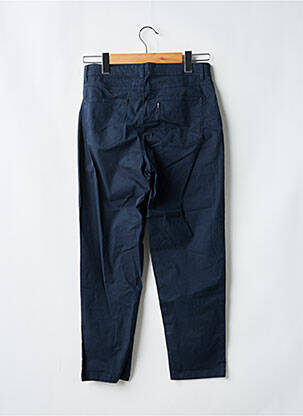 Pantalon slim tissage popeline taille normale bleu TBS femme
