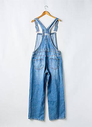 Salopette délavé fines bretelles bleu PULL & BEAR femme