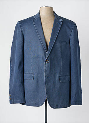 Blazer manches longues bleu BRUNO SAINT HILAIRE homme