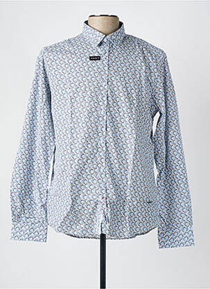Chemise manches longues imprimé fantaisie blanc DELAHAYE homme