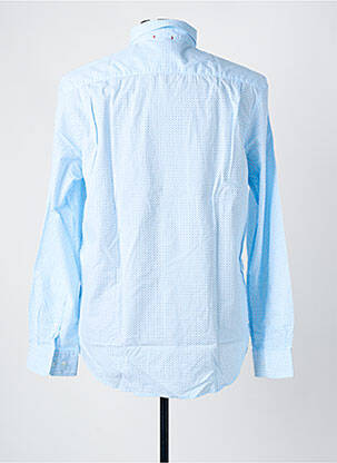 Chemise manches longues imprimé fantaisie bleu DELAHAYE homme