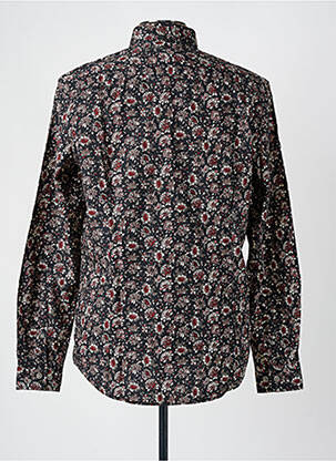 Chemise manches longues imprimé fantaisie noir DELAHAYE homme