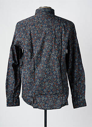 Chemise manches longues imprimé fantaisie noir DELAHAYE homme