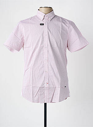 Chemise manches courtes imprimé fantaisie blanc DELAHAYE homme