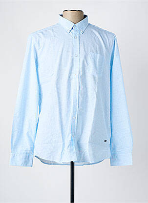 Chemise manches longues bleu DELAHAYE pour homme