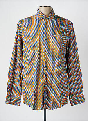Chemise manches longues jaune PIERRE CARDIN pour homme