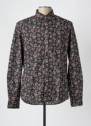 Chemise manches longues noir DELAHAYE pour homme