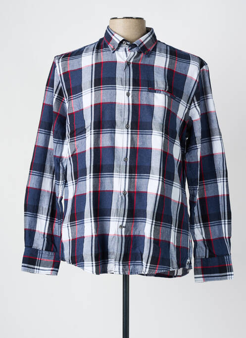 Chemise manches longues imprimé fantaisie bleu PIERRE CARDIN homme