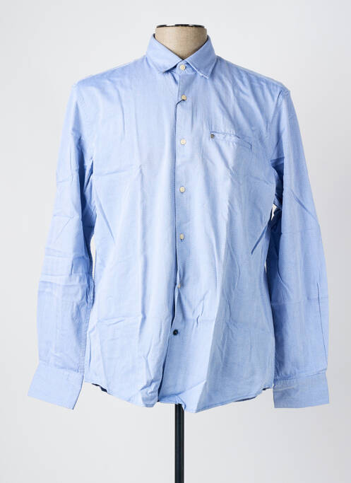 Chemise manches longues imprimé fantaisie bleu PIERRE CARDIN homme