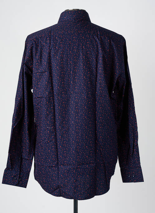 Chemise manches longues imprimé fantaisie bleu SEIDEN STICKER homme