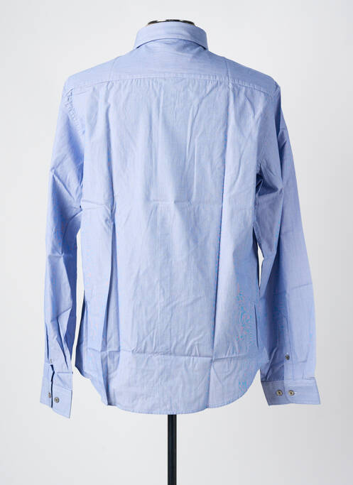 Chemise manches longues imprimé fantaisie bleu DELAHAYE homme