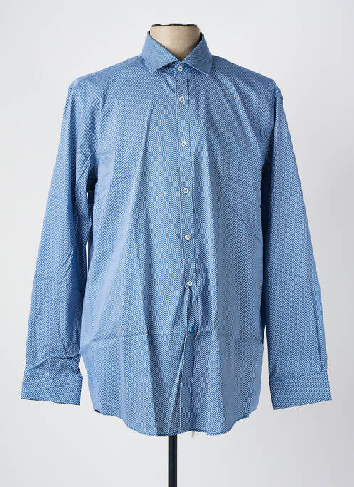Chemise manches longues imprimé fantaisie bleu PIERRE CARDIN homme