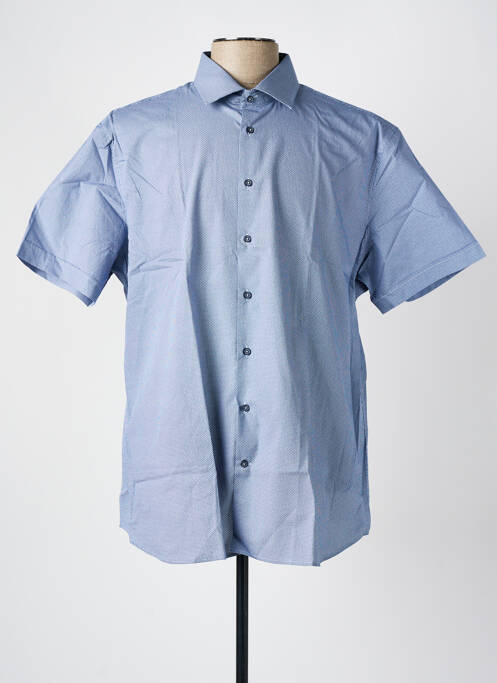 Chemise manches longues bleu SEIDEN STICKER pour homme