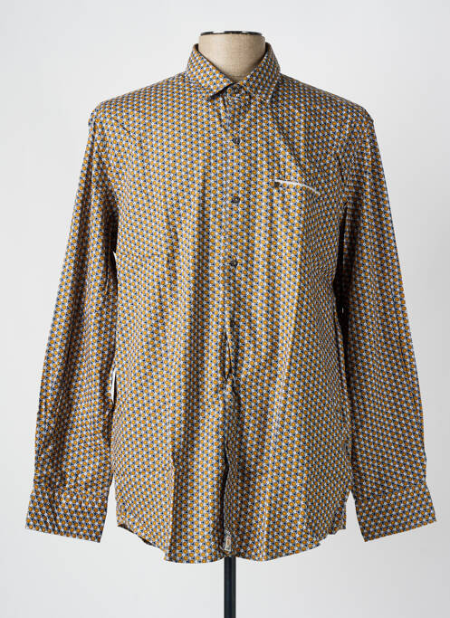 Chemise manches longues jaune PIERRE CARDIN pour homme