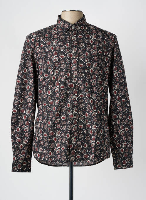 Chemise manches longues noir DELAHAYE pour homme