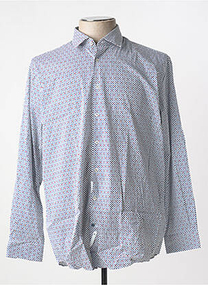 Chemise manches longues coupe cintrée bleu PIERRE CARDIN homme