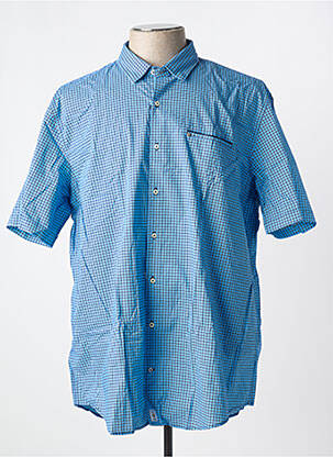 Chemise manches courtes poches bleu PIERRE CEDRIC homme