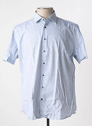 Chemise manches courtes bleu SEIDEN STICKER pour homme