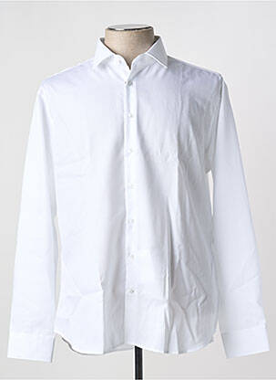 Chemise manches longues blanc SEIDEN STICKER pour homme
