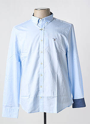 Chemise manches longues bleu GANT pour homme