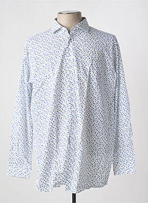 Chemise manches longues bleu SEIDEN STICKER pour homme