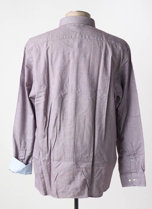 Chemise manches longues coupe droite marron TOMMY HILFIGER homme