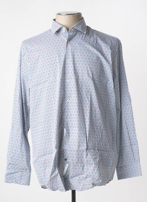 Chemise manches longues coupe droite bleu PIERRE CARDIN homme
