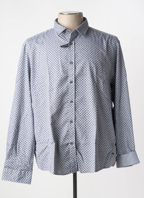 Chemise manches longues coupe droite gris DELAHAYE homme