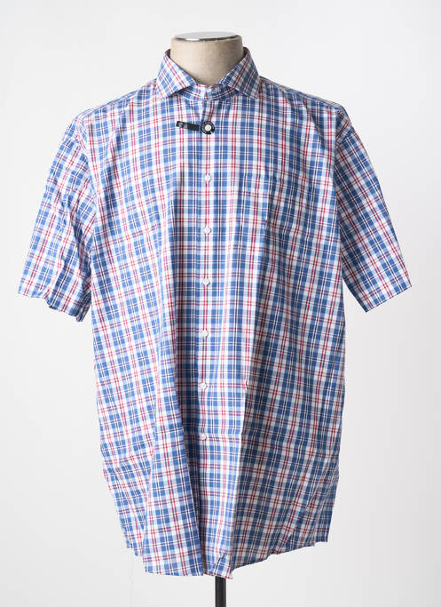 Chemise manches courtes bleu SEIDEN STICKER pour homme