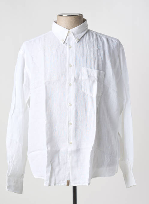 Chemise manches longues blanc BRUNO SAINT HILAIRE pour homme