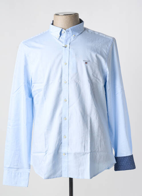 Chemise manches longues bleu GANT pour homme