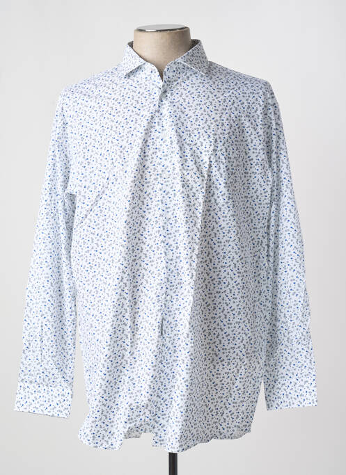 Chemise manches longues bleu SEIDEN STICKER pour homme