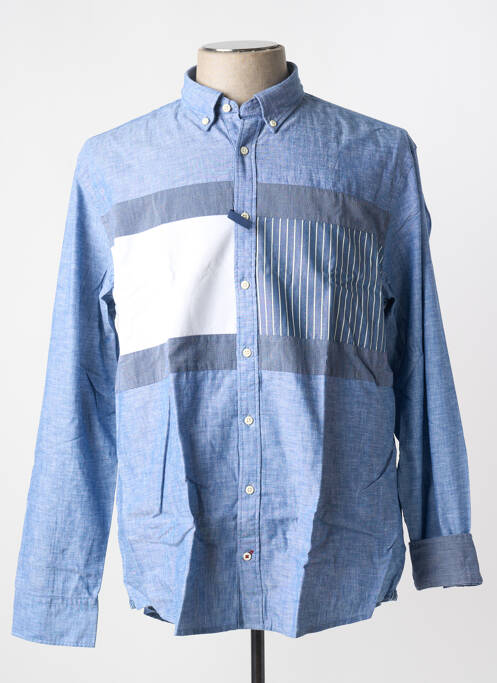 Chemise manches longues bleu TOMMY HILFIGER pour homme