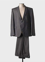 Costume de ville fermeture zippée sous rabat boutonné gris SAINT HILAIRE homme