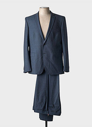 Costume de ville fermeture zippée sous rabat boutonné bleu SAINT HILAIRE homme