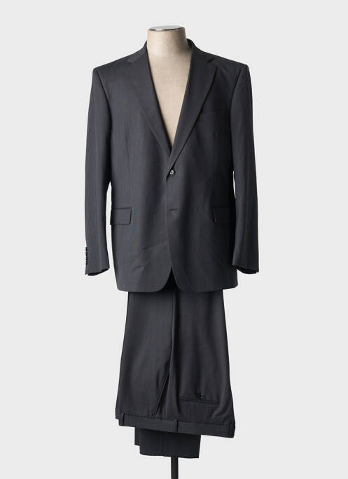 Costume de ville fermeture zippée sous rabat boutonné noir SAINT HILAIRE homme