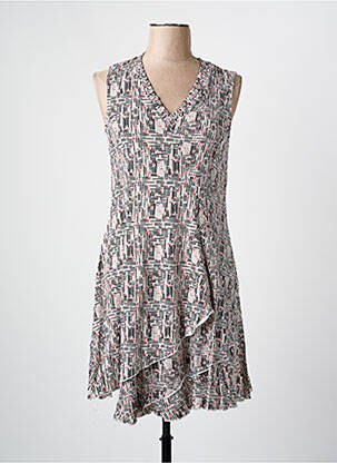 Robe mi-longue coupe fluide sans manche noir ARELINE femme