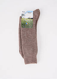 Chaussettes stretch marron PERRIN homme