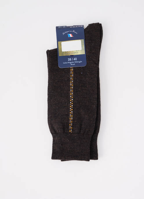 Chaussettes marron PERRIN pour homme