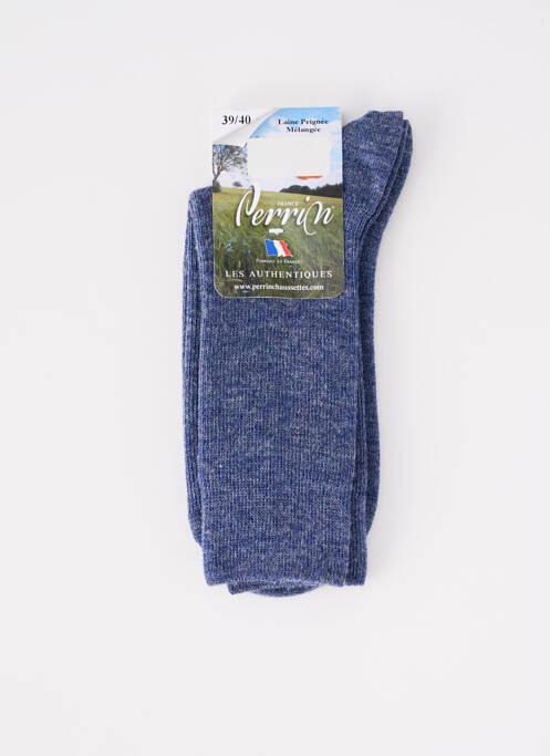 Chaussettes bleu PERRIN pour unisexe