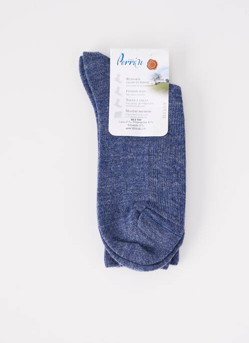 Chaussettes bleu PERRIN pour unisexe