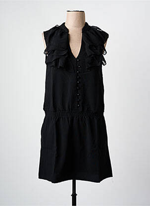 Robe courte sans manche sans manche noir ARELINE femme