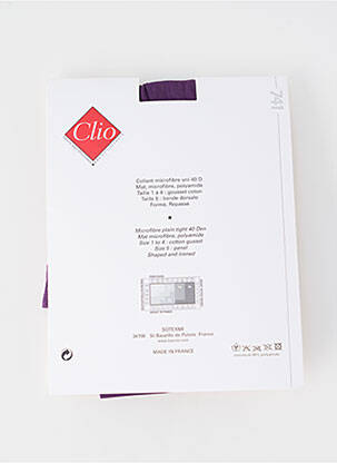 Collants elastique à la taille violet CLIO femme