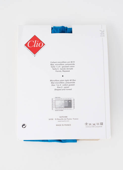 Collants bleu CLIO pour femme