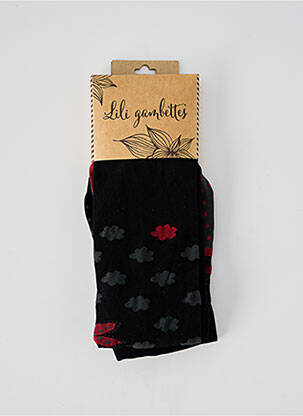 Collants imprimé fantaisie noir LILI GAMBETTES femme