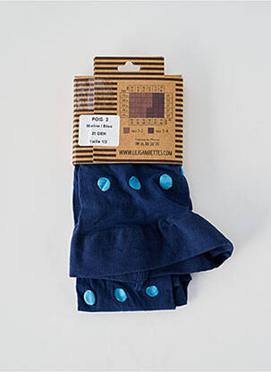 Collants imprimé pois bleu LILI GAMBETTES femme
