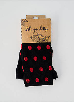 Collants imprimé pois noir LILI GAMBETTES femme